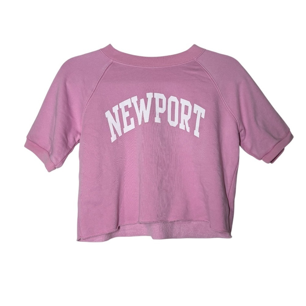 GAP Teen Raglan Boxy Sweatshirt NEWPORT Pink and White Girls Size 12